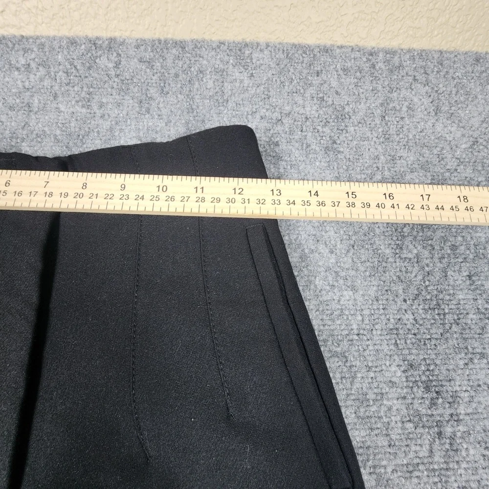Zara Womens High Waisted Darted Tapered Trousers Black Size S 26 - Picture 2 of 6
